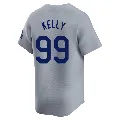 Men's Los Angeles Dodgers ＃99 Joe Kelly Gray Limited Away 2024 World Series Jersey