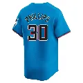 Men's Miami Marlins ＃30 Tyler Phillips Blue Limited Alternate Jersey