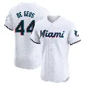 Men's Miami Marlins ＃44 Brett de Geus White Elite Home Jersey