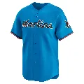 Men's Miami Marlins ＃6 Otto Lopez Blue Limited Alternate Jersey