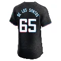 Men's Miami Marlins ＃65 Deyvison De Los Santos Black Elite Alternate Vapor Premier Jersey