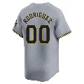 Men's Milwaukee Brewers ＃00 Carlos Rodriguez Gray Limited Away Jersey