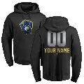 Men's Milwaukee Brewers ＃00 Custom Hoodie Black Custom Midnight Mascot Pullover Hoodie -