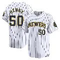 Men's Milwaukee Brewers ＃50 Payton Henry White Limited Alternate Jersey