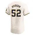 Men's Milwaukee Brewers ＃52 Bryan Hudson Cream Elite Home Jersey