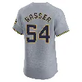 Men's Milwaukee Brewers ＃54 Robert Gasser Gray Elite Road Jersey