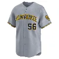 Men's Milwaukee Brewers ＃56 Grant Anderson Gray Limited Away Jersey