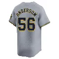 Men's Milwaukee Brewers ＃56 Grant Anderson Gray Limited Away Jersey