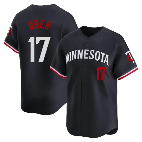 Men's Minnesota Twins ＃17 Bailey Ober Navy Limited Alternate Jersey