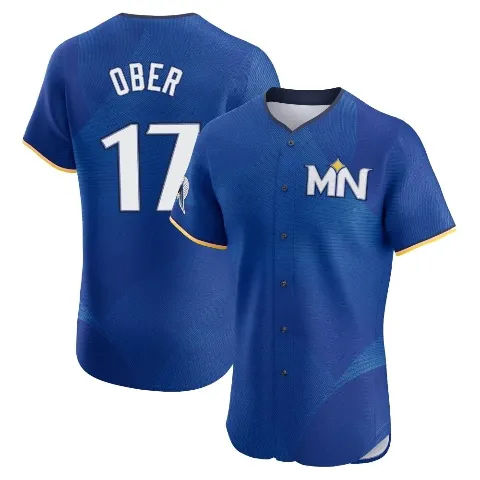 Men's Minnesota Twins ＃17 Bailey Ober Royal Elite 2024 City Connect Jersey