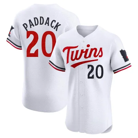 Men's Minnesota Twins ＃20 Chris Paddack White Elite Home Jersey