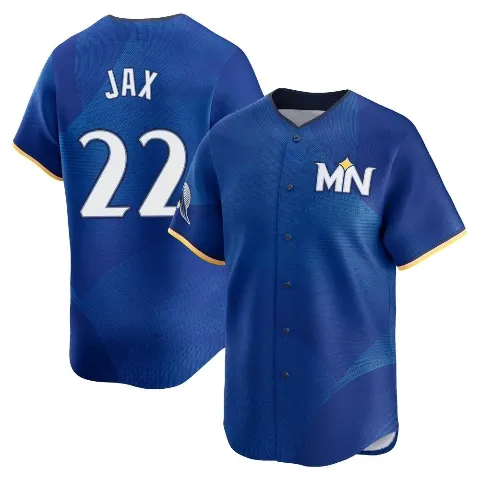Men's Minnesota Twins ＃22 Griffin Jax Royal Limited 2024 City Connect Jersey