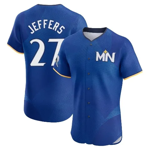 Men's Minnesota Twins ＃27 Ryan Jeffers Royal Elite 2024 City Connect Jersey