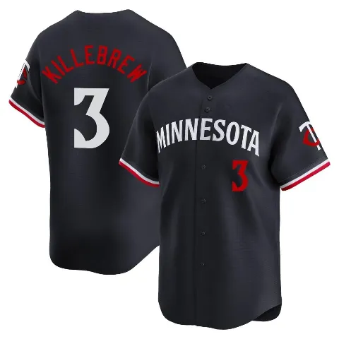 Men's Minnesota Twins ＃3 Harmon Killebrew Navy Limited Alternate Jersey