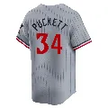 Men's Minnesota Twins ＃34 Kirby Puckett Gray Limited Road Jersey