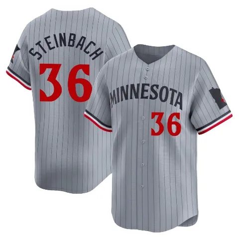 Men's Minnesota Twins ＃36 Terry Steinbach Gray Limited Road Jersey