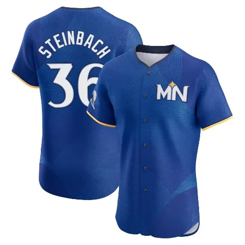 Men's Minnesota Twins ＃36 Terry Steinbach Royal Elite 2024 City Connect Jersey