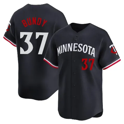 Men's Minnesota Twins ＃37 Dylan Bundy Navy Limited Alternate Jersey