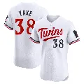 Men's Minnesota Twins ＃38 Ernie Yake White Elite Home Jersey