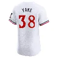 Men's Minnesota Twins ＃38 Ernie Yake White Elite Home Jersey