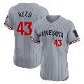 Men's Minnesota Twins ＃43 Addison Reed Gray Elite Road Jersey