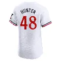 Men's Minnesota Twins ＃48 Torii Hunter White Elite Home Jersey