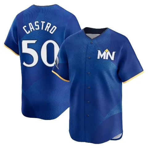 Men's Minnesota Twins ＃50 Willi Castro Royal Limited 2024 City Connect Jersey