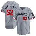 Men's Minnesota Twins ＃52 Zebby Matthews Gray Limited Road Jersey
