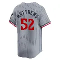 Men's Minnesota Twins ＃52 Zebby Matthews Gray Limited Road Jersey