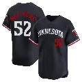 Men's Minnesota Twins ＃52 Zebby Matthews Navy Limited Alternate Jersey