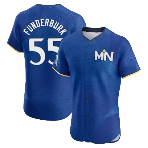Men's Minnesota Twins ＃55 Kody Funderburk Royal Elite 2024 City Connect Jersey