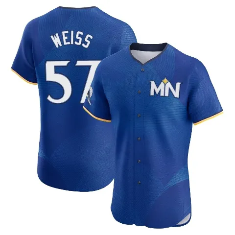 Men's Minnesota Twins ＃57 Zack Weiss Royal Elite 2024 City Connect Jersey
