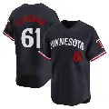 Men's Minnesota Twins ＃61 Cody Stashak Navy Limited Alternate Jersey