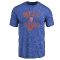 Men's New York Mets ＃00 Custom T-Shirt Royal Custom Base Runner Tri-Blend T-Shirt -