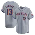 Men's New York Mets ＃13 Luis Torrens Gray Limited Away Jersey