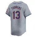 Men's New York Mets ＃13 Luis Torrens Gray Limited Away Jersey