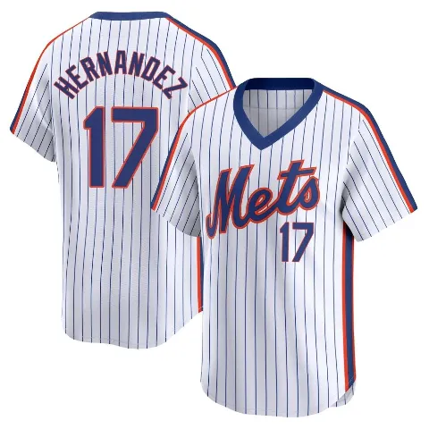 Men's New York Mets ＃17 Keith Hernandez White Limited Cooperstown Collection Jersey