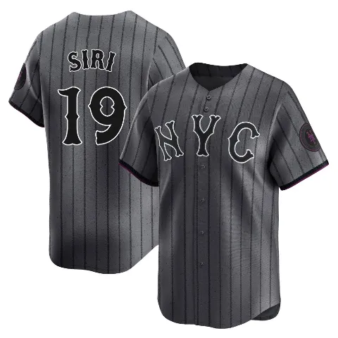 Men's New York Mets ＃19 Jose Siri Limited Graphite 2024 City Connect Jersey