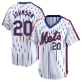 Men's New York Mets ＃20 Howard Johnson White Limited Cooperstown Collection Jersey