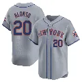 Men's New York Mets ＃20 Pete Alonso Gray Limited Away Jersey