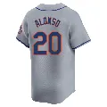 Men's New York Mets ＃20 Pete Alonso Gray Limited Away Jersey