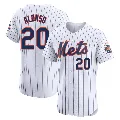 Men's New York Mets ＃20 Pete Alonso White Elite Home Jersey