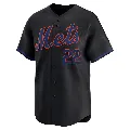 Men's New York Mets ＃22 Alejandro Carrillo Black Limited Alternate Jersey