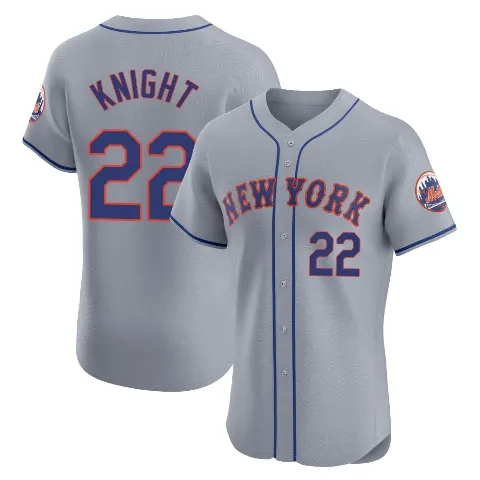 Men's New York Mets ＃22 Ray Knight Gray Elite Road Jersey