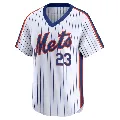 Men's New York Mets ＃23 David Peterson White Limited Cooperstown Collection Jersey