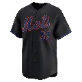 Men's New York Mets ＃33 A.J. Minter Black Limited Alternate Jersey