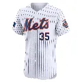 Men's New York Mets ＃35 Adrian Houser White Elite Home Patch Jersey