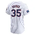 Men's New York Mets ＃35 Adrian Houser White Elite Home Patch Jersey