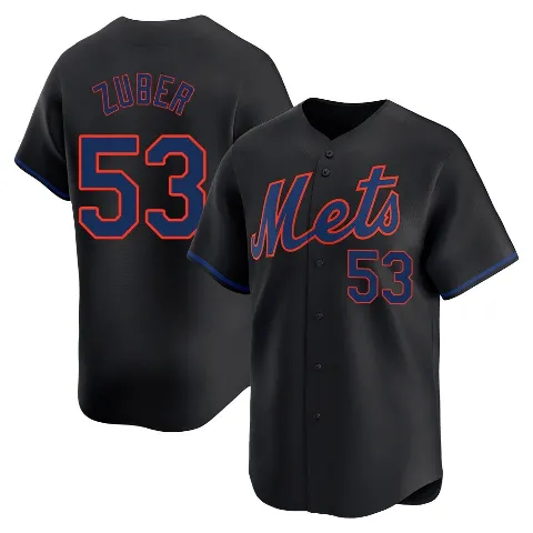 Men's New York Mets ＃53 Tyler Zuber Black Limited Alternate Jersey