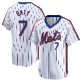 Men's New York Mets ＃7 Brett Baty White Limited Cooperstown Collection Jersey